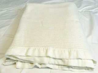 Blanket Vintage Twin Acrylic Satin Trim 67 