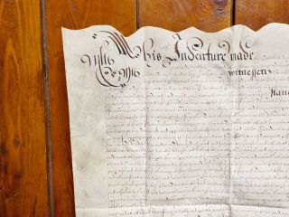 1649 Hurworth County Durham 17th Century Vellum Deed Indenture,  Extra Document