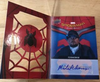 2017 Upper Deck Spider - Man Homecoming Booklet Autograph Michael Chernus 29/100
