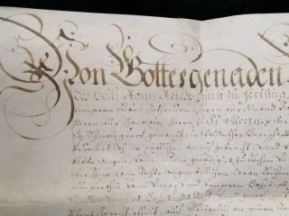Antique German official document year 1709 2