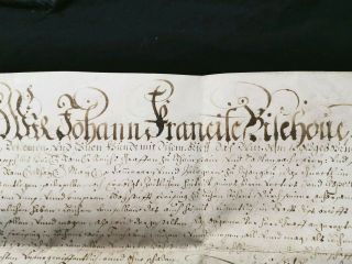 Antique German official document year 1709 3