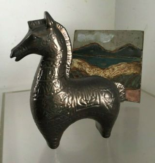Aldo Londi Bitossi Style Horse Art Studio Mid Century Modern Pottery Sculpture