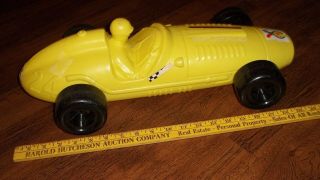 Vintage Otto Kraus Juguette Large 20 Inch Indy 500 Roadster Plastic Toy Race Car