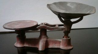 Vintage Cast Iron Balance Beam Scale Hardware Candy Antique Primitive Folk Art