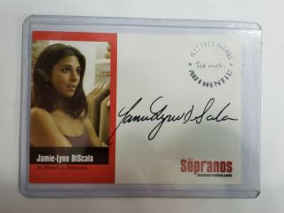 The Sopranos Autograph Card A - Jd Jamie - Lynn Discala As Meadow Soprano Gpc