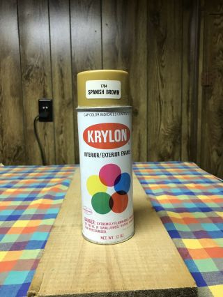 Vintage Krylon Spanish Brown Spray Paint Can Rustoleum