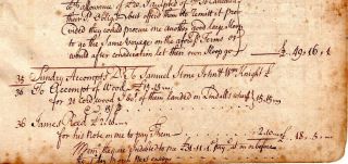 1722,  Cornelius Waldo,  Boston Grog House,  ledger sheet,  rum sales,  distillery 2