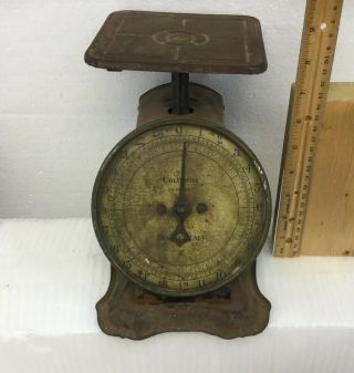 Antique Columbia Family Scale 24 Lbs.  Landers,  Frary,  Clark