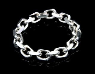 Christian Veilskov Sterling Silver Heavy Chain Link Bracelet.  Denmark 90 G