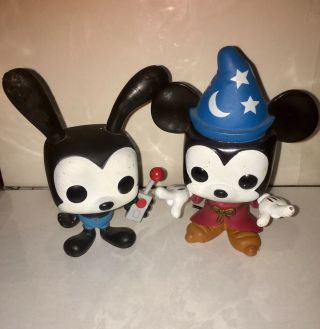 Funko Pop 37 Disney Sorcerer Mickey Mouse Fantasia Oswald Rabbit 65 Htf