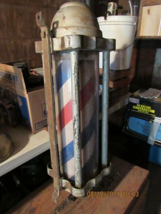 Antique Barber Pole,  1913 Circa,  Atwaters Mfg Co,  Chicago,  Il.  Cyclo Model
