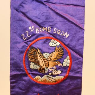 WWII SILK PILOT ' S SCARF 14TH AIR FORCE 22ND BOMB SQUADRON CHINA/INDIA THEATRE 2