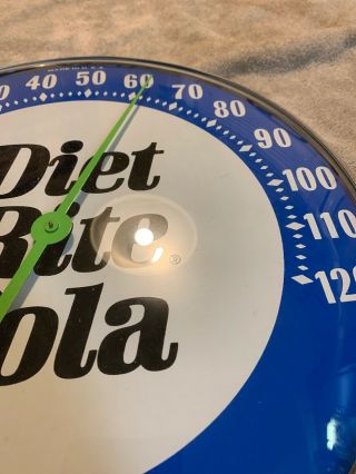 Diet Rite Cola Advertising Thermometer Sign 12” Glass Front 3