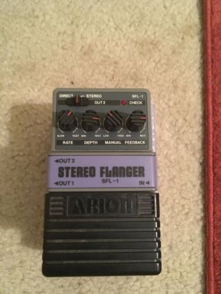 Arion Stereo Flanger Sfl - 1 Guitar Pedal - Vintage 1980’s -
