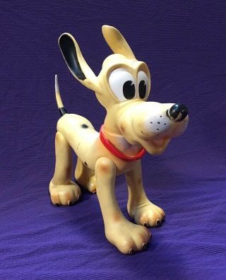 Disney Pluto 1962 Rubber Toy Doll Vintage Plastic Squeeze Squeak