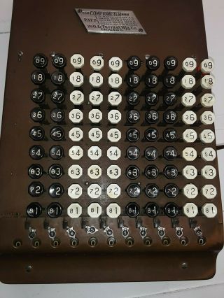 Felt & Tarrant Comptometer Serial 228461 With Metal Box Cover