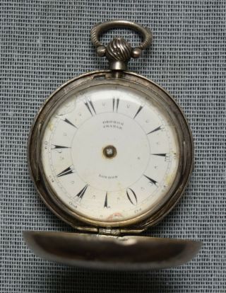 Vintage Silver Antique Verge Fuse Pocket Watch George Charle London 65575 37mm
