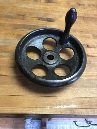 Vintage Industrial Cast - Iron Hand Crank Handle For Machine