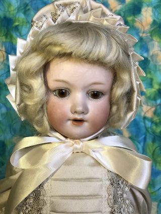 Antique Armand Marseille 390n German Bisque Doll,  18’ Antique Doll Sleep Eyes