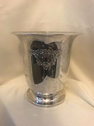 Vintage Silver Plated Champagne Ice Bucket With Ornate Detail
