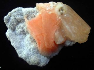 Heulandite W/ Stilbite On Chalcedony Mineral Specimen Act - 7