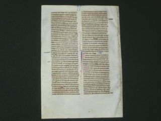 RARE 13th Century Vellum Medieval Manuscript Bible Leaf,  England,  c.  1260 2