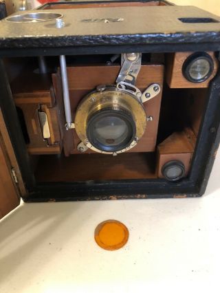 Vintage Kodak No.  4 Bullseye Model D Box Cameras Was