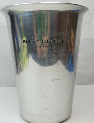 Moet & Chandon Metal Champagne Ice Bucket By Argit 10.  25 " Tall
