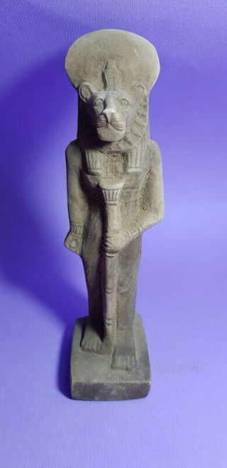 Sekhmet Unique Stone Sculpture Ancient Egyptian Antique Faience Lioness Figurine