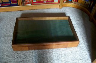Antique Wood And Glass Counter Display Case