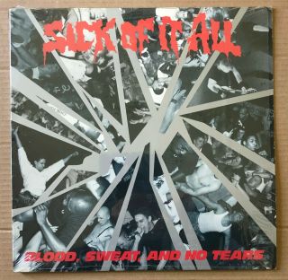 Sick Of It All ‎– Blood,  Sweat,  And No Tears Rare Us 1989 Hardcore Vinyl Lp