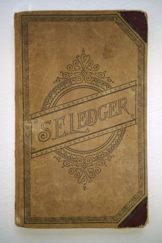 Antique Handwritten Ledger Spartanburg County Sc Woodruff/cotton/diary/log Book