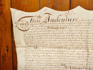 1694 Caythorpe Lincolnshire 17th Century Vellum Deed Document Indenture