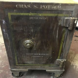 Antique Victor Safe & Lock Co Cincinnati Ohio 1885 Trademark No Combination