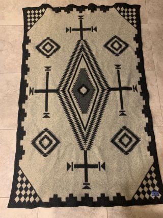 Pendleton Wool Blanket Beaver State Indian Native Aztec Geometric 43”x 71 "