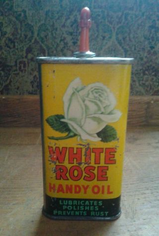 Vintage White Rose Handy Oiler