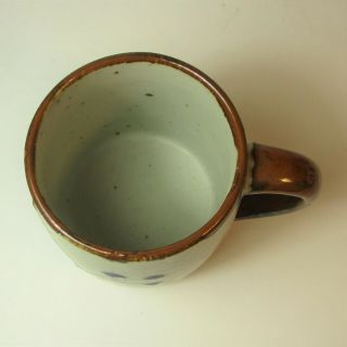 Otagiri Japanese Pottery Mug 1 Blue Brown Berries Leaves Stoneware 3
