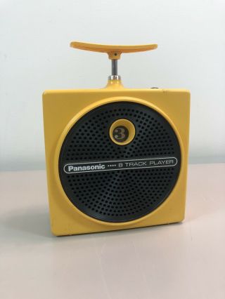 Stunning Vintage Panasonic Rq - 830s 8 Track Tape Player Yellow Tnt Plunger