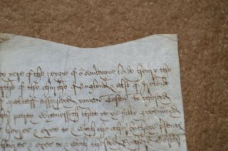 Vintage Henry VIII document with thumb print in the wax seal 2