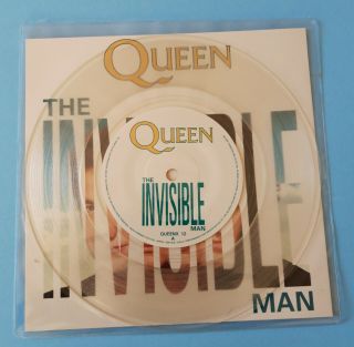 Queen The Invisible Man 7 " Clear Vinyl, .  Uk Release 1989