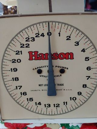 Vintage " Hanson " Kitchen/utility Scale - 25 Lb.