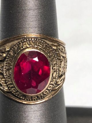 Vintage 1973 10k Yellow Gold William Sport High School Ring Size 5.  5