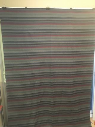 Pendleton Wool Striped Blanket / Bed Spread Usa 90”x60”