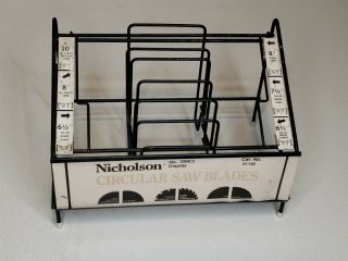 Vintage Nicholson Circular Saw Blade Hardware Store Display All Metal