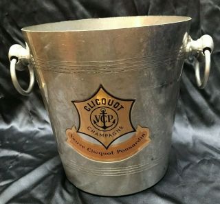 Vintage Aluminum Veuve Clicquot Ponsardin Champagne Ice Bucket/cooler France