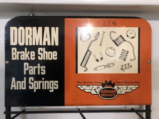 Vintage Dorman Brake Shoe Parts And Springs Automotive Store Display Rack 5ft