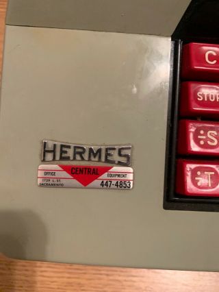 Swiss Hermes Model 167 - 12 Fully Automatic Mechanical Calculator - Adding Machine 2