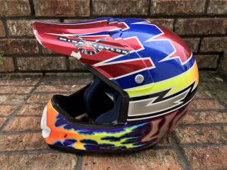 Vintage Retro Shoei Tld Custom Painted Motocross Helmet (m)