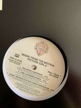 Prince - Girl 6 Soundtrack Promo Vinyl Lp Vanity 6 Oop Rare