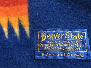 Vintage Pendleton Beaver State Indian Blanket 3